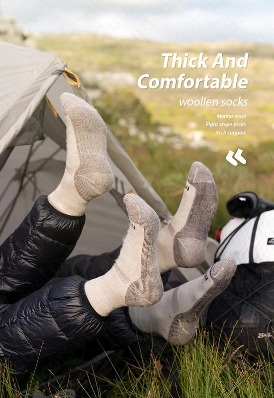 Nature Hike Merino Wool Snow Socks The Puffin House จำหน่ายอุปกรณ์