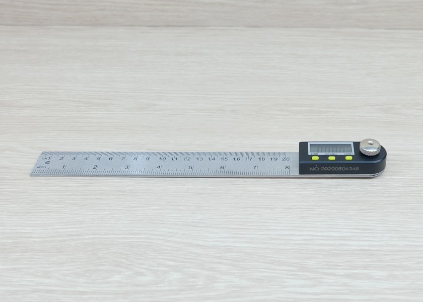 Syntek, Digital Angle Ruler Accuracy ±0.02° Protractor Goniometer 0-200mm Stainless Steel