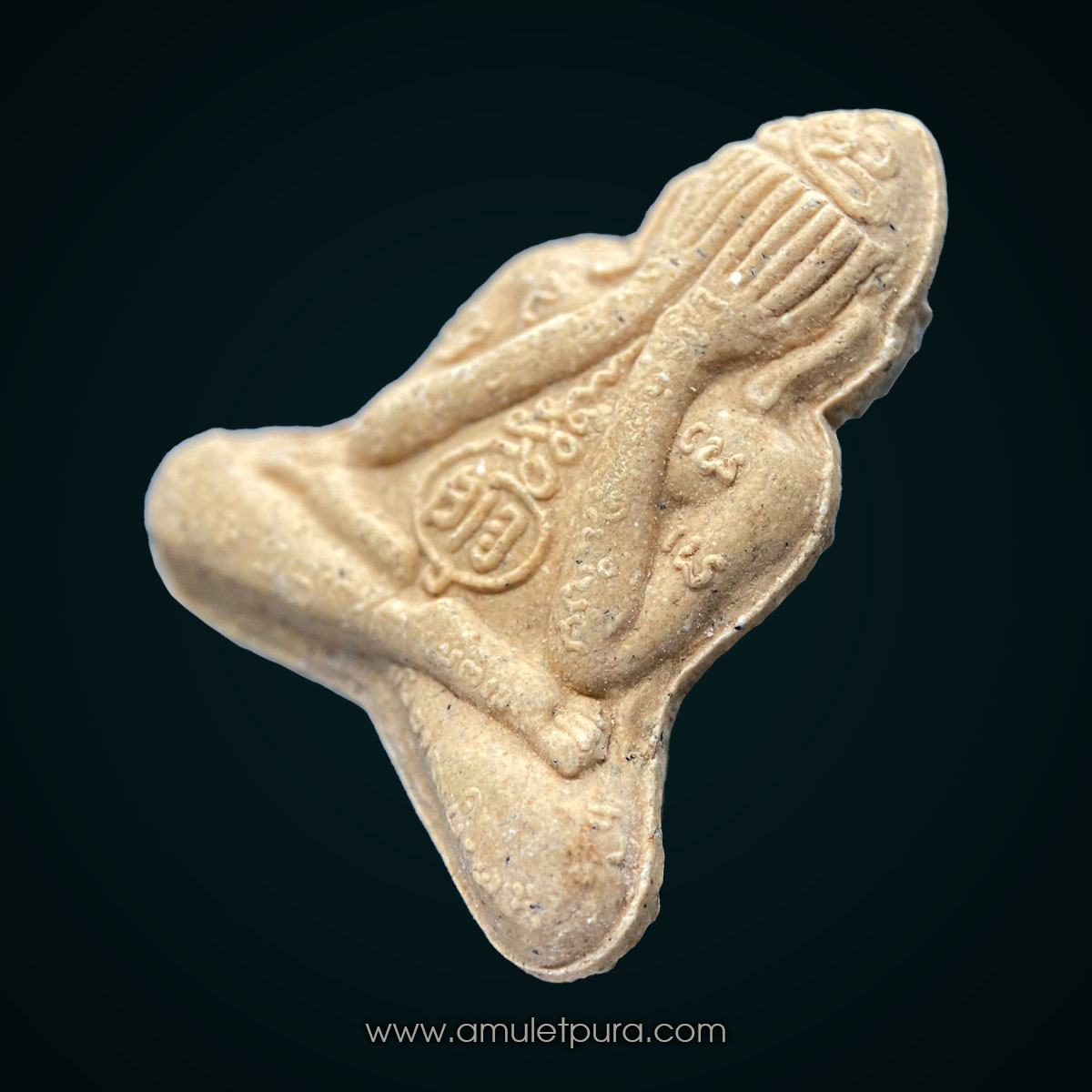 พระปิดตามหาลาภหลังกบเจ็ดดาว เนื้อผงอาถรรพ์ตาฝังพลอยเสก อ.เม้ง ขุนแผน