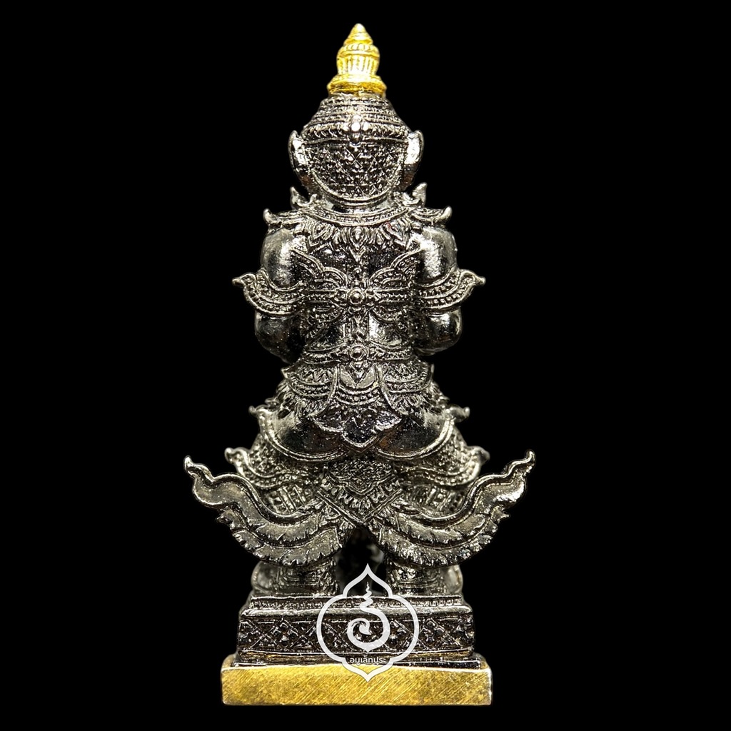 ท้าวเวสสุวรรณ (เนื้อแบล็อคโรเดียม ฐานทองทิพย์ เกศทองทิพย์ แยกชุดกรรมการเล็ก) รุ่นยกฐานะ ทองนำโชค ปี64 หลวงพ่อทอง วัดบ้านไร่ จ.นครราชสีมา (มีโค้ด หมายเลข234)