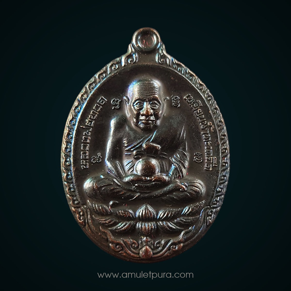 หลวงพ่อทวด (กรรมการ เนื้อทองแดงรมดำปัดวีนอล) รุ่นเปิดโลกเศรษฐี55 ปี55 หลวงปู่ดู่ วัดสะแก จ.พระนครศรีอยุธยา (2โค้ด หมายเลข ก 497)