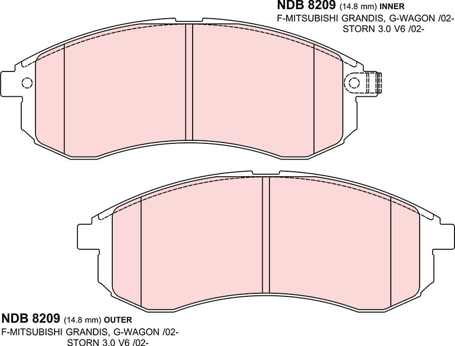 ผ้าเบรค Nexzter MuSpec / G-wagon (หน้า)