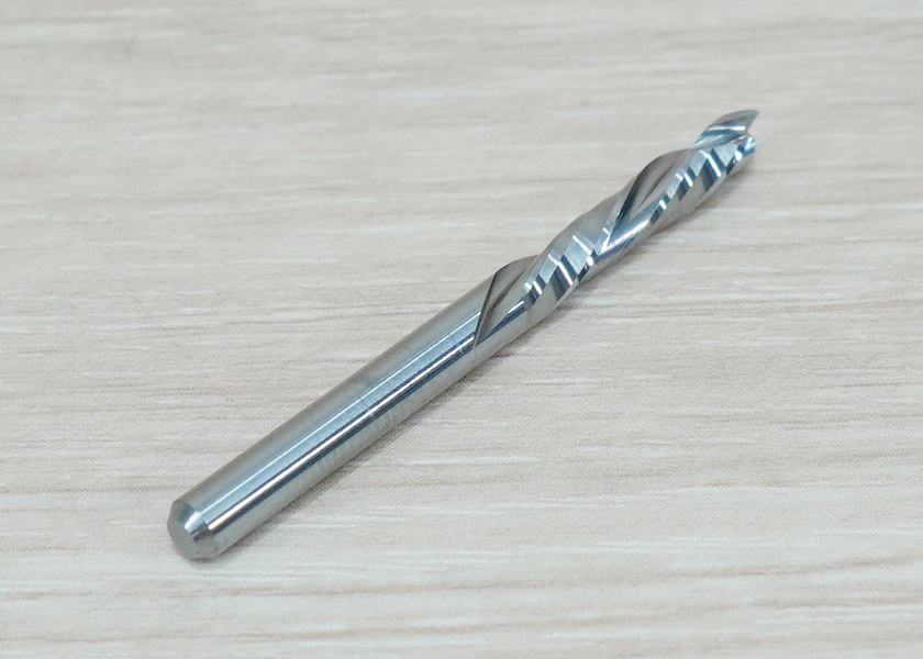 Double-Edged Compound Milling Cutter 3.175x3.175x17mm Blade Spiral Carbide เกรด 3A