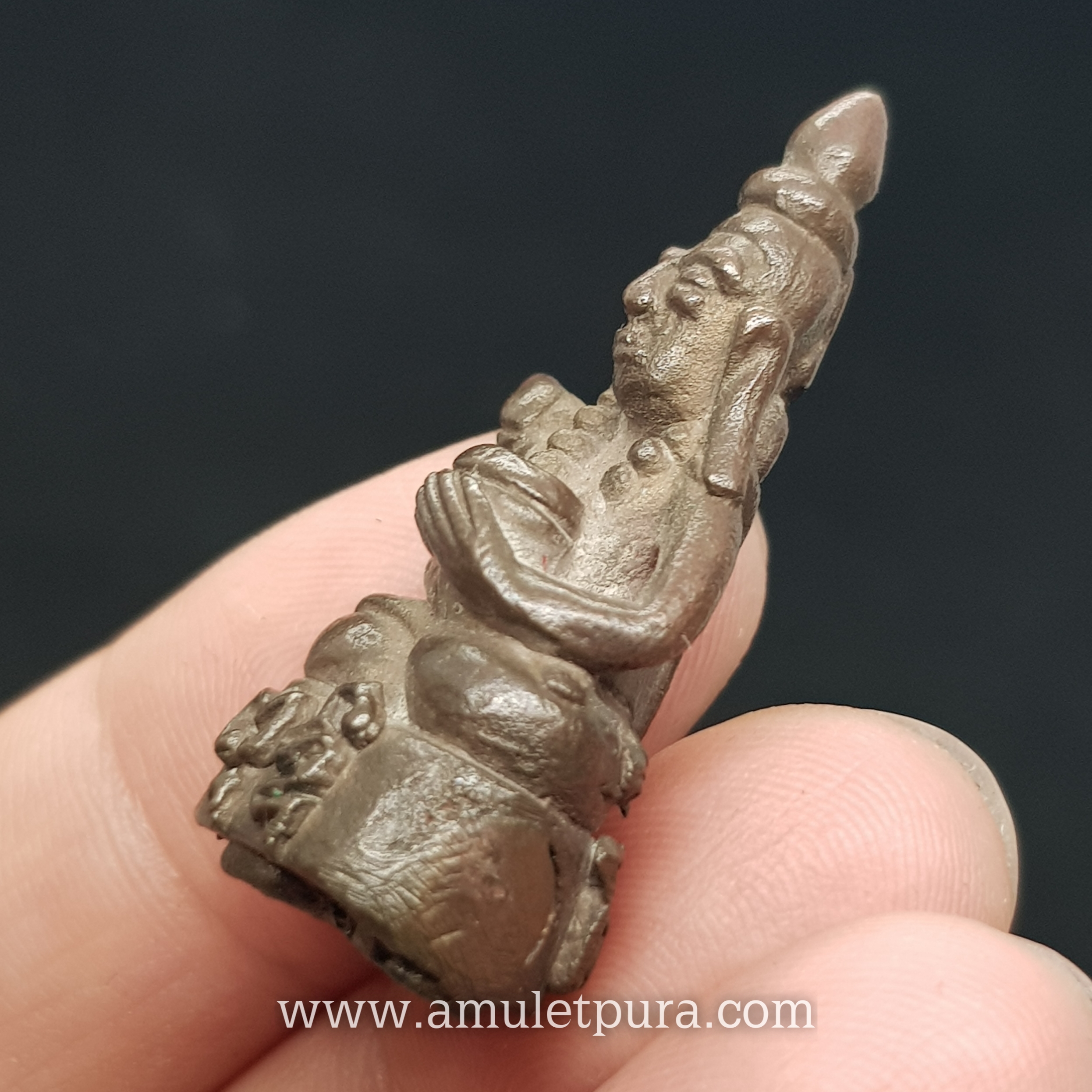 พระกริ่งเถระอุปคุต(บัวเข็ม)รุ่นหัวใจเพชร(เนื้อนวะโลหะ)ปี38 หลวงพ่อจืด วัดโพธิเศรษฐีวนาราม จ.นครปฐม