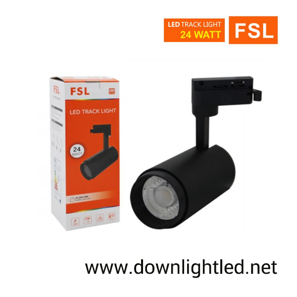 โคมไฟแทรคไลท์ LED 24w หน้ากลมสีดำ (แสงส้ม)