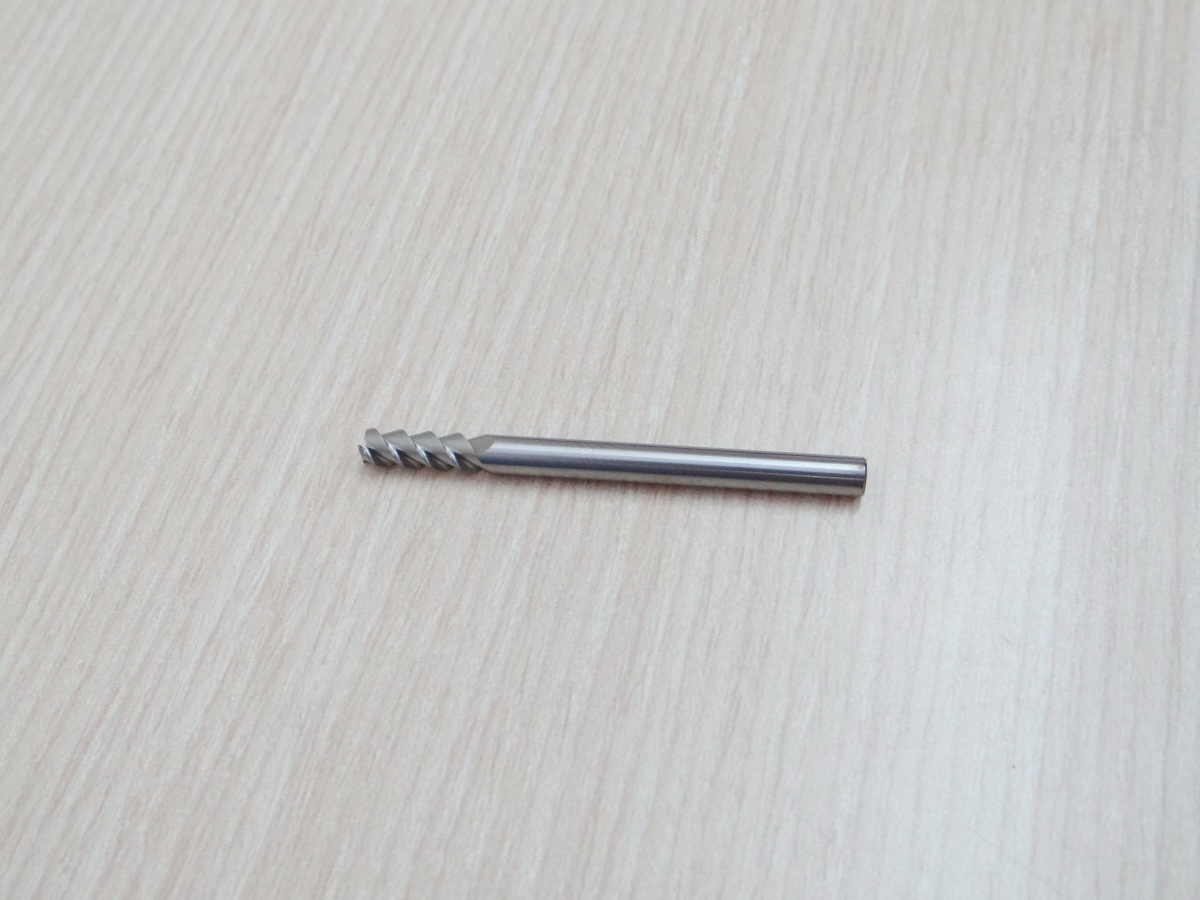 3-Flute Carbide Drill 4x4x12mm 50L HRC50 Square Flatted End Mill, Shank 4MM