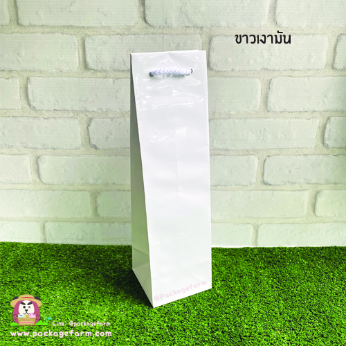 ถุงไวน์กระดาษอาร์ตสีต่างๆ เคลือบฟิล์มเงามัน
