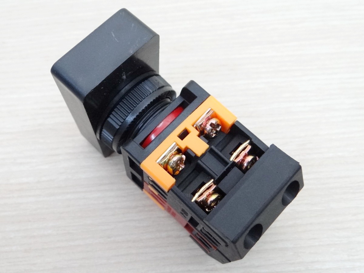 AS-22N Double Pushbuttons Switch With (220V Lamp) 10A/600V Start-stop (กดติด-ปล่อยดับ)