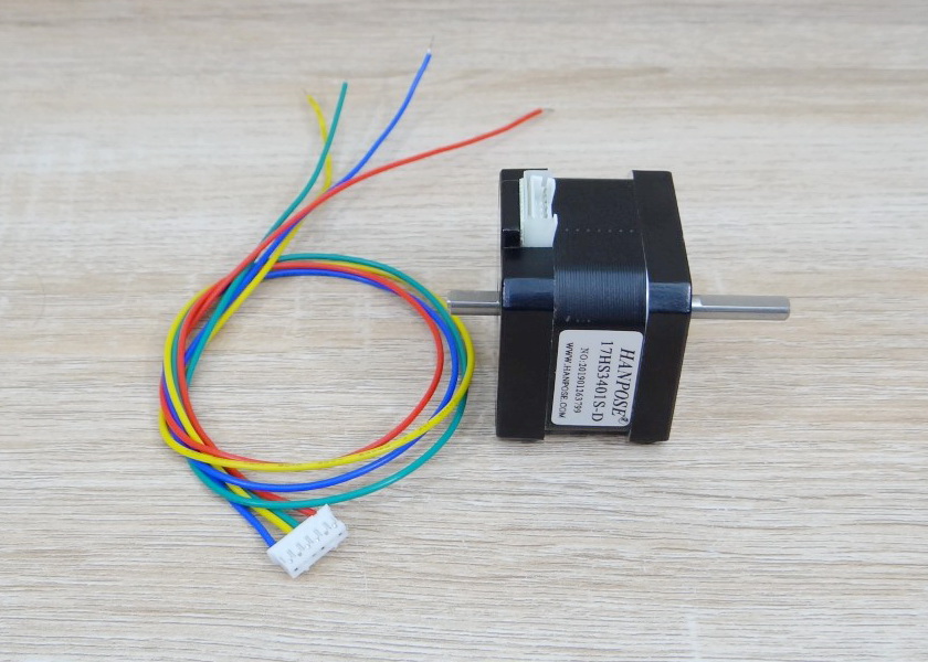 HANPOSE-Dual shaft (NEMA17) Stepper Motor แรงบิด 28 N.cm 1.3A (17HS3401S-SZ)