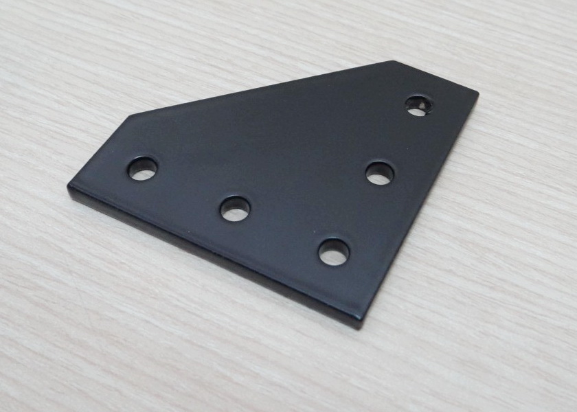 Black L-90 degree joint plate 5-Hole สำหรับ Series 20 Alu Profile
