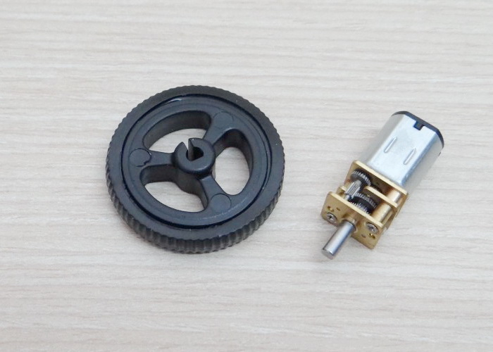 miniQ (Black) D-hole Rubber Wheel for N20 Motor D Shaft Tire Car Robot DIY