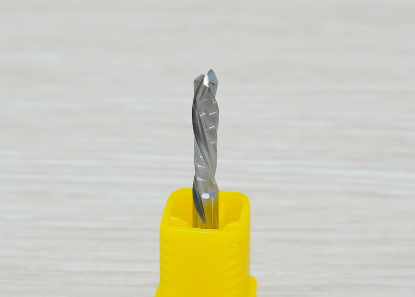 Double-Edged Compound Milling Cutter 3.175x3.175x15mm Blade Spiral Carbide เกรด 3A