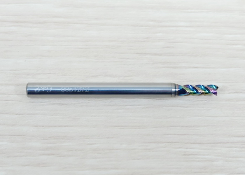 3-Flute DLC Coating 3x9x4mm 50L HRC60 High Efficiency End Mill, Shank 4MM