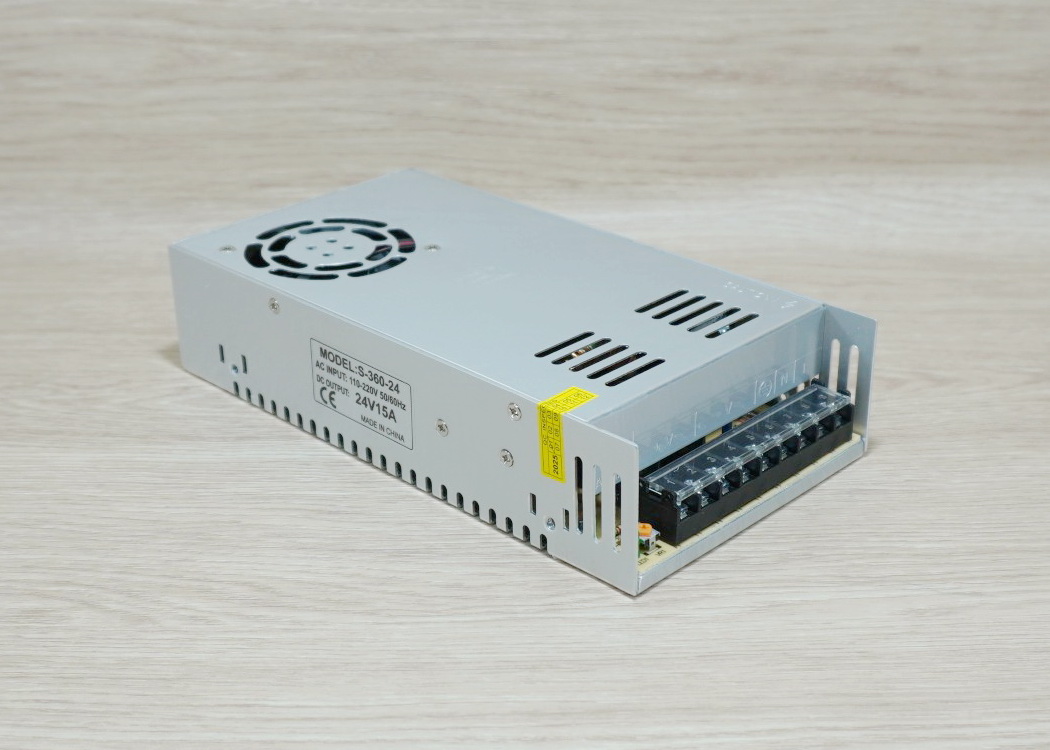 24V-15A-360W DC Switching Power Supply (S-360-24) + Fan Automatic