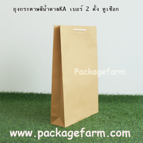 ถุงกระดาษน้ำตาล หูเชือกขาว เบอร์ 2 แนวตั้ง ขนาด 12"1/2 x 19" x 4"