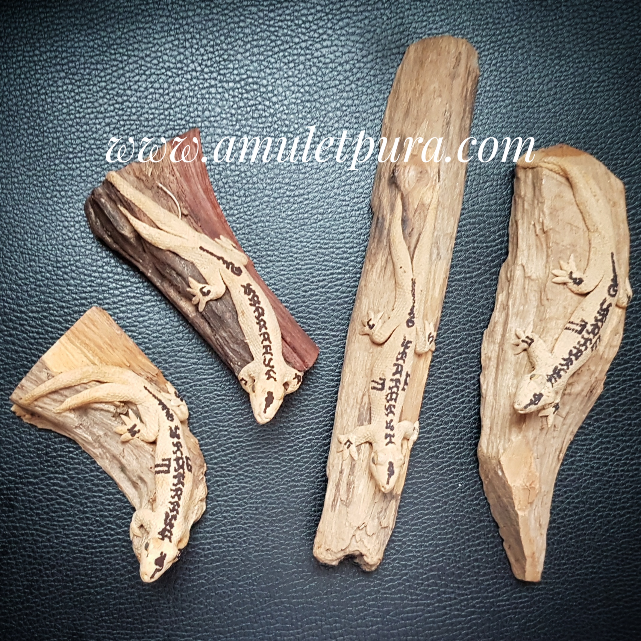 จิ้งจกพรหม 2 หางเกาะกิ่งไม้ ปี54 (ขนาดบูชา) อ.หนู กันภัย (แบบที่1)