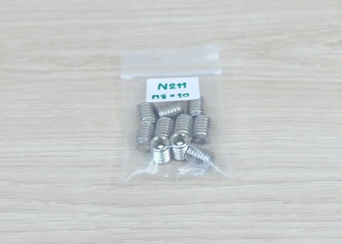 M8x10 สกรูตัวหนอน DIN916 Stainless steel 304 (แพ็ค20ตัว)