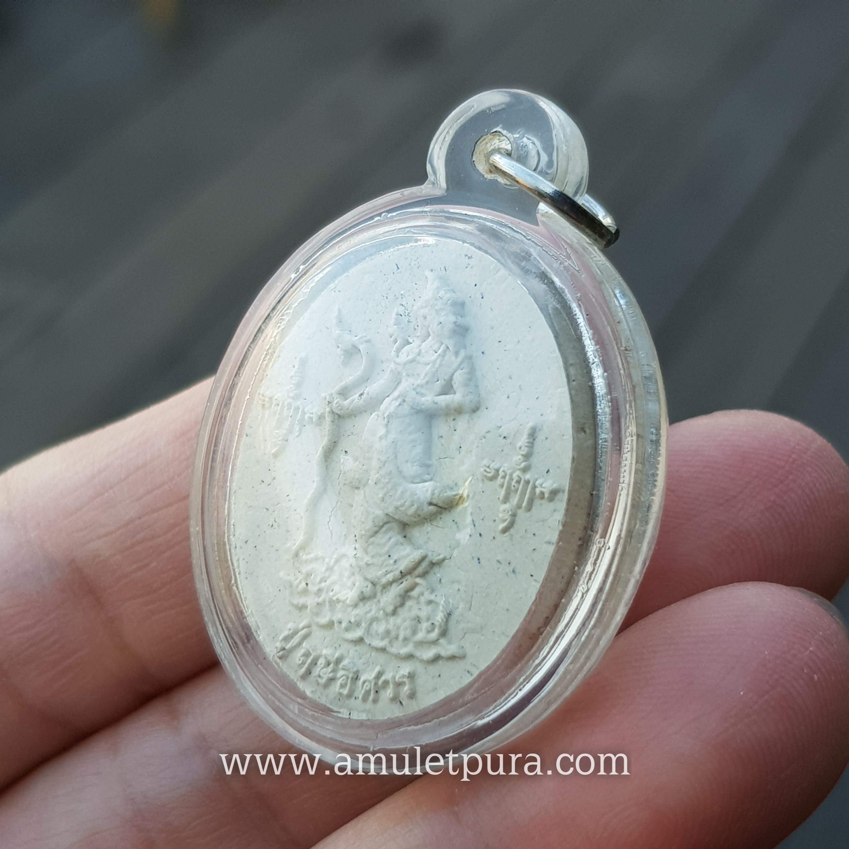 ฤาษีอิศวร หลังพระพิฆเนศ รุ่นไหว้ครู ปี53 วัดถ้ำแฝด จ.กาญจนบุรี(พร้อมกรอบกันน้ำ)