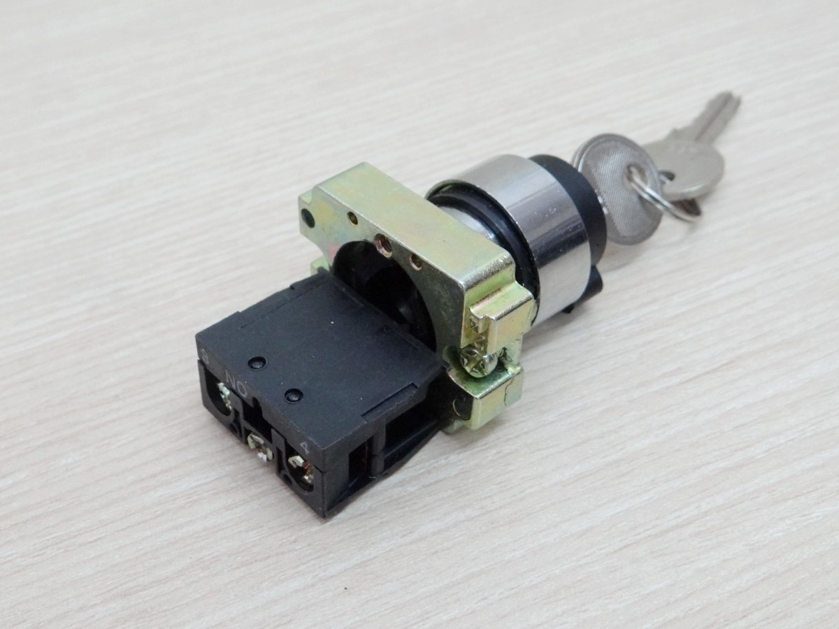 XB2-BG21 Selector Rotary + Key 2 Position Push Button Switch 10A 1NO 22mm (Self-locking)