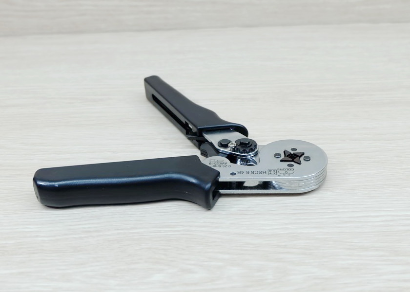 HSC8 6-4B คีมเข้าหัวสายไฟ Tubular Terminal Crimper 0.25-6mm 23-10AWG