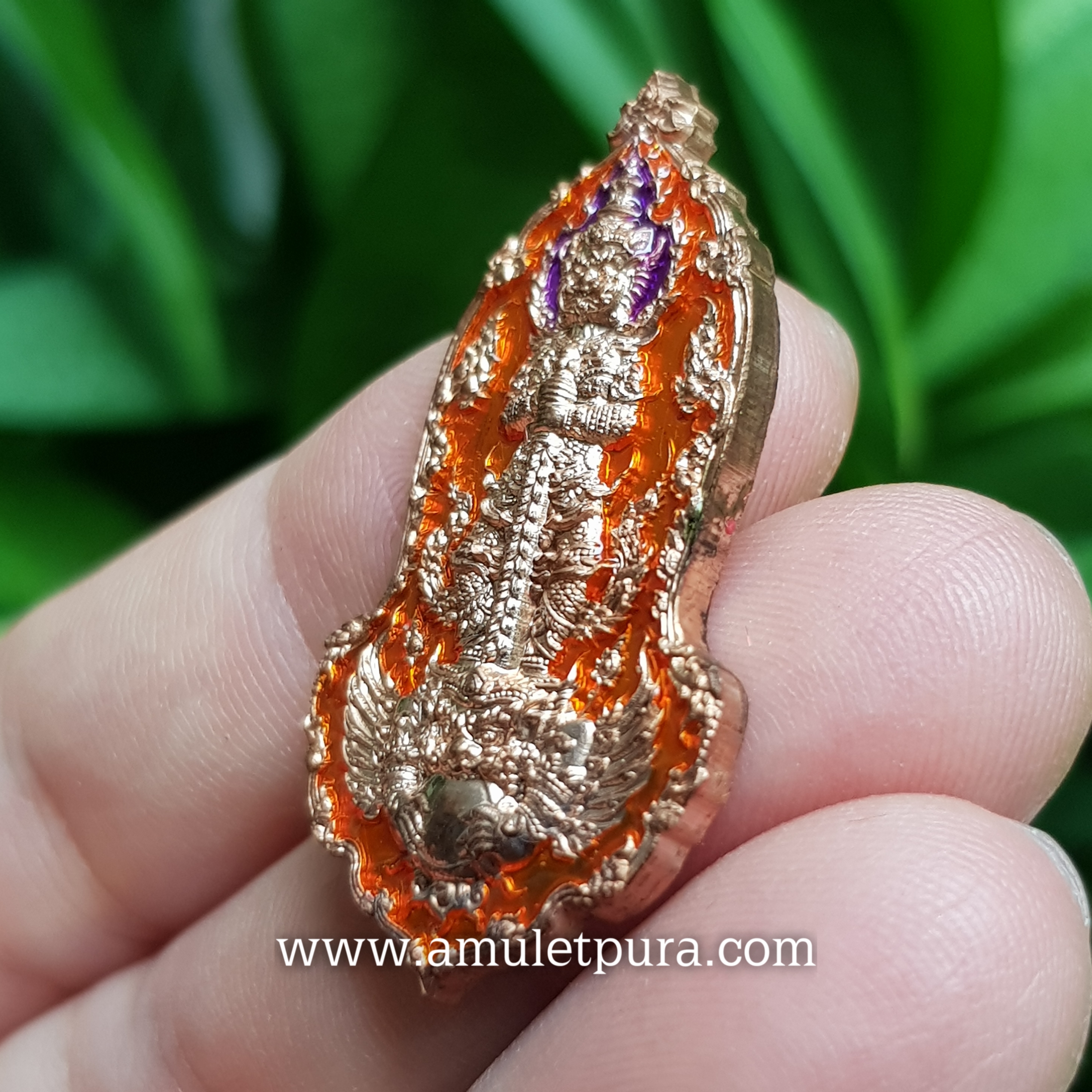 ท้าวเวสสุวรรณลาภ(ทองแดงลงยาสีส้ม)รุ่นยักษ์รวยทันใจ ปี63 วัดพระธาตุจอมหงส์ จ.เชียงราย(มีโค้ด หมายเลข86)