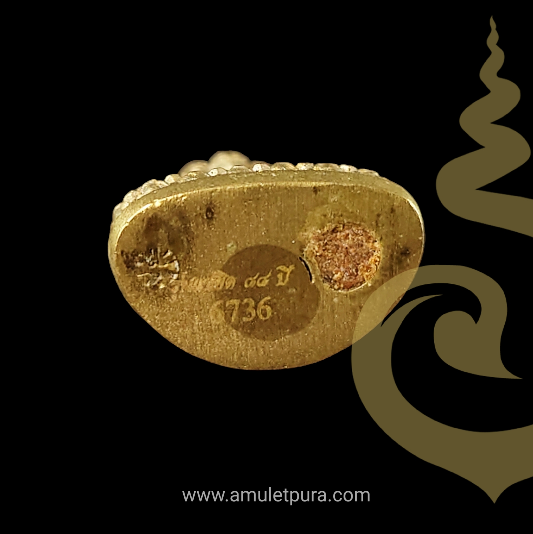 พระเศรษฐีนวโกฏิ เนื้อระฆังเก่า รุ่นแรก รุ่นแซยิด 88ปี โชค ลาภ ฟู ปี52 หลวงพ่อฟู วัดบางสมัคร จ.ฉะเชิงเทรา (ใต้ฐานอุดผง ตอกโค้ด หมายเลข 6736)