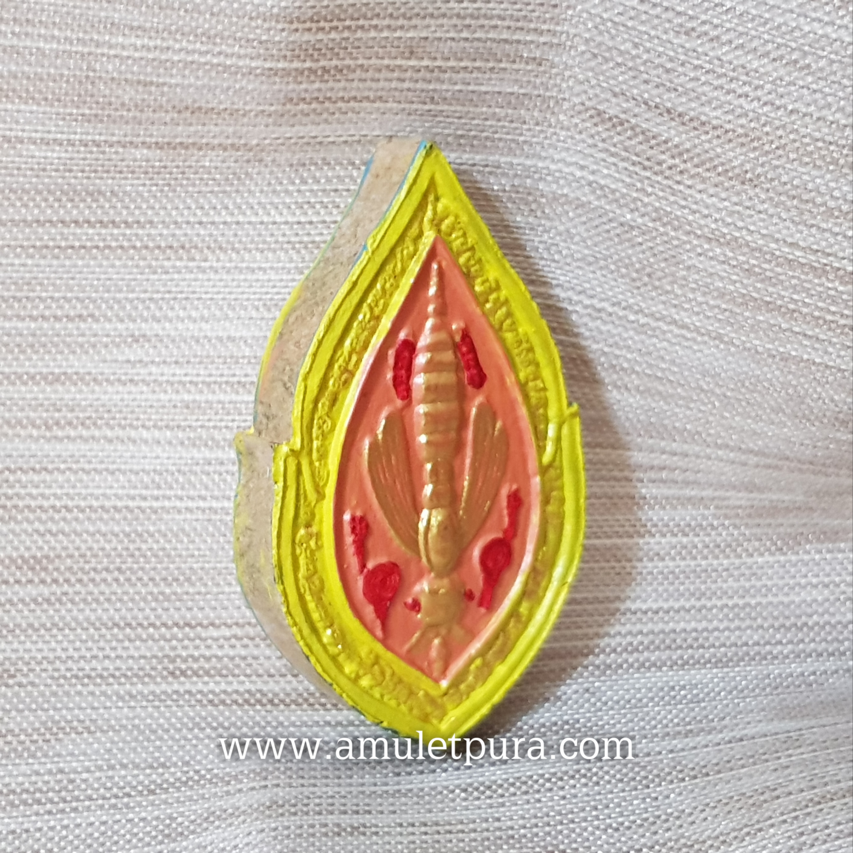 ต่อเงิน ต่อทอง มหาลาภ(ผงพุทธคุณ)หลวงพ่อเณร วัดทุ่งเศรษฐี กรุงเทพฯ(เหลือง)