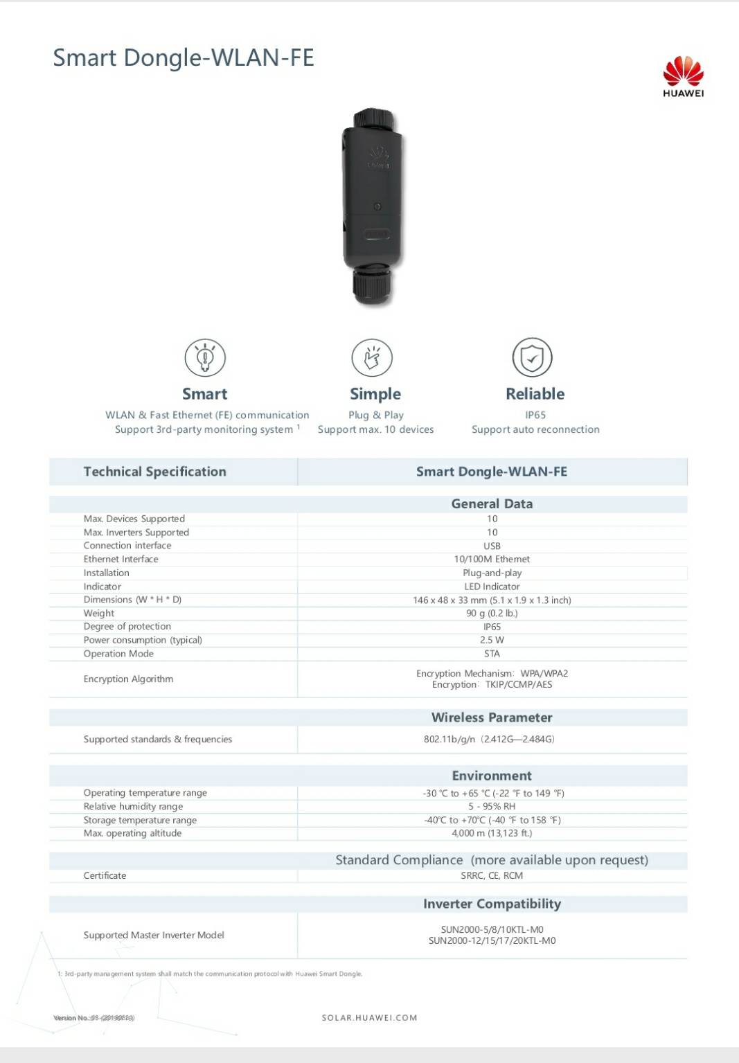 Huawei Smart Dongle WLAN FE SDongleA-05 Warranty 2 year
