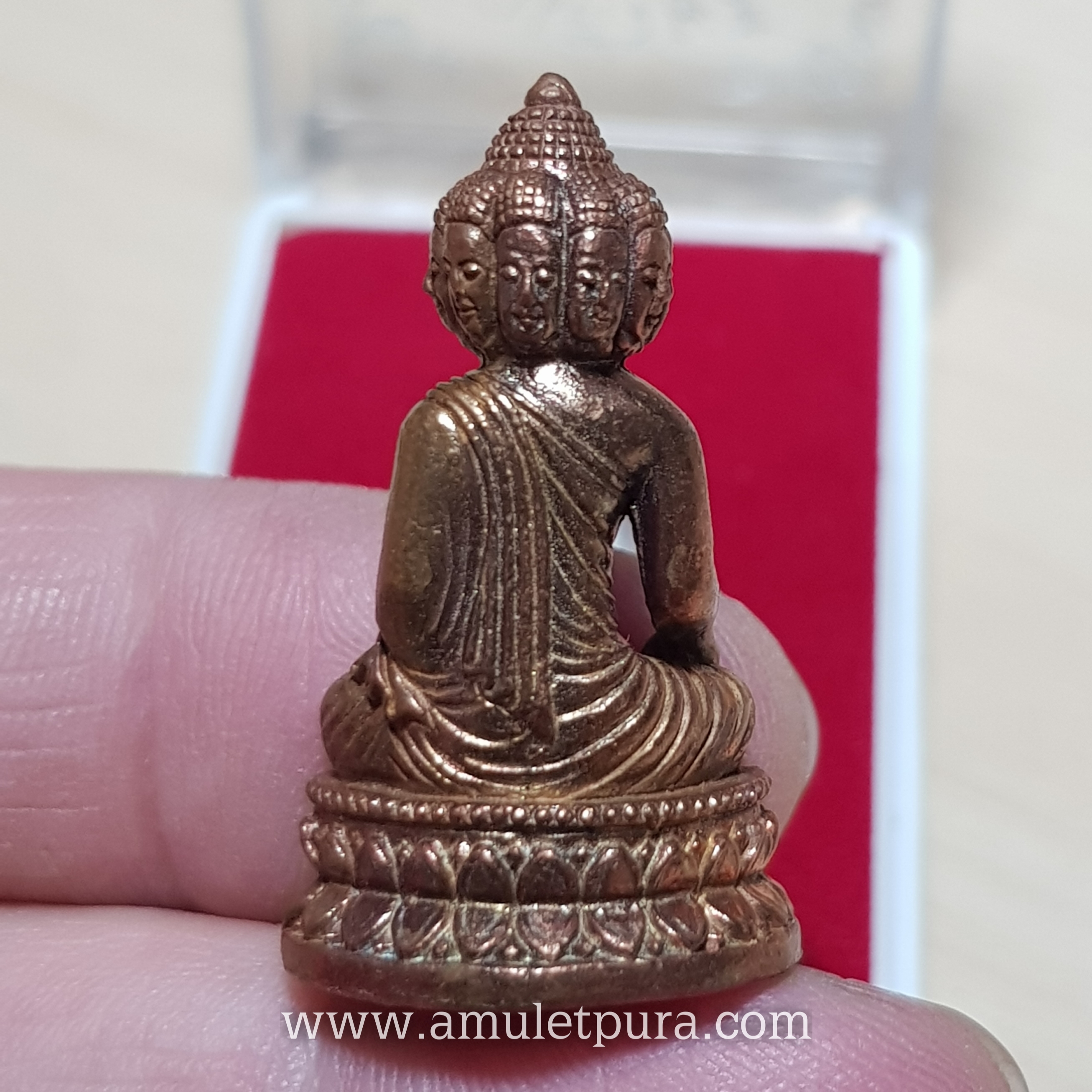 พระมหาเศรษฐีนวโกฎิ เนื้อทองแดง ปี53 หลวงปู่จอม วัดบ้านดอนดู่ จ.อำนาจเจริญ (ตอกโค้ดใต้ฐาน)