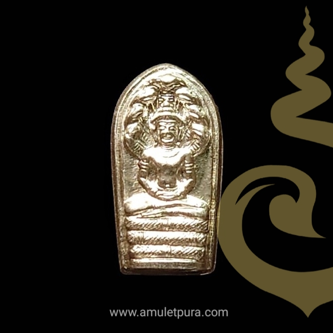 พระปรกใบมะขาม ปี39 เนื้อเงิน รุ่นแรก วัดระฆังฯ กรุงเทพมหานคร (มีโค้ด ระฆัง)