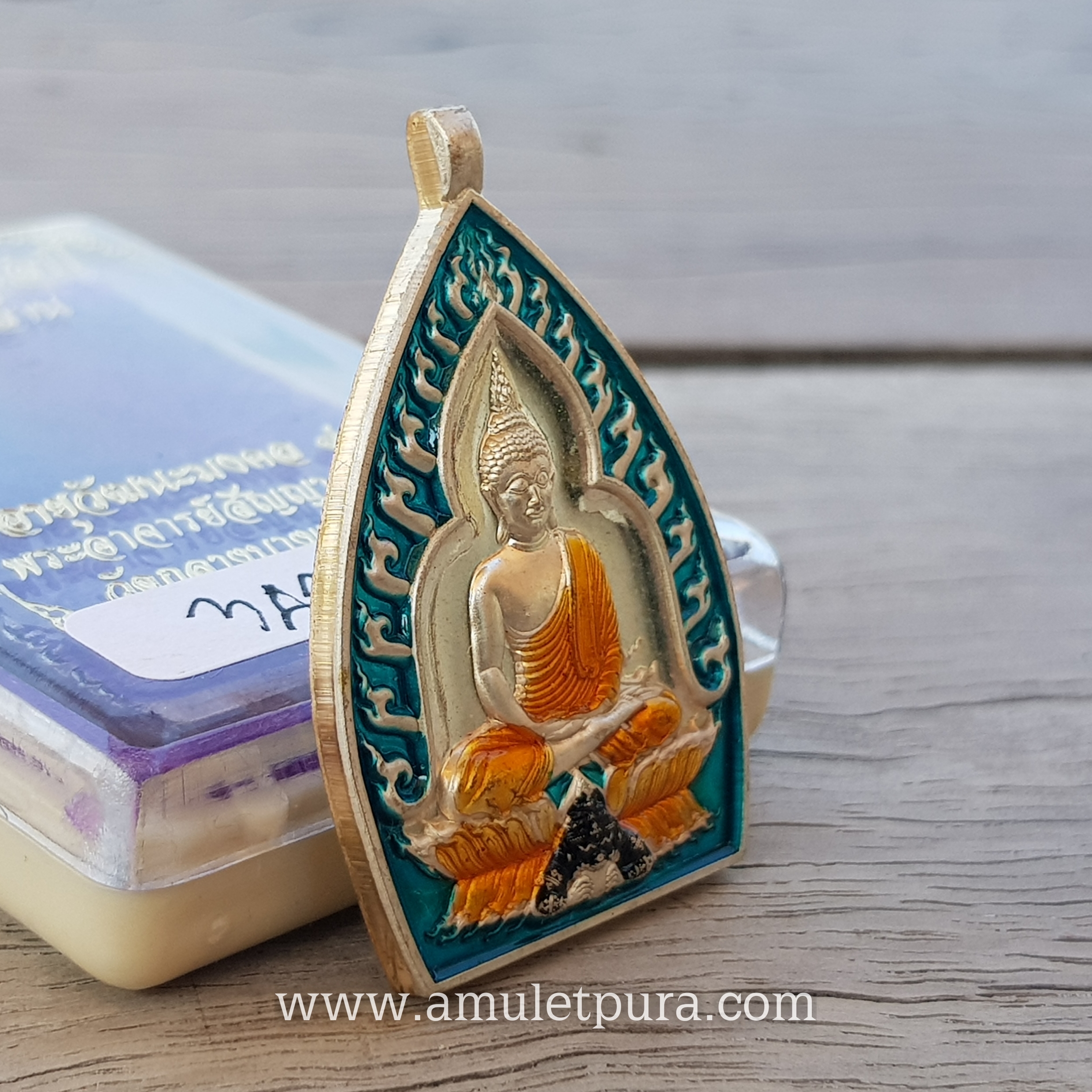 เจ้าสัวพุทธศิลป์( สัตตะโลหะอาบเงินลงยา)รุ่นรวยพันล้าน อายุวัฒนะมงคล75 ปี ปี64 พระอาจารย์สัญญา(คง)วัดกลางบางแก้ว จ.นครปฐม(มีโค้ด หมายเลข343)