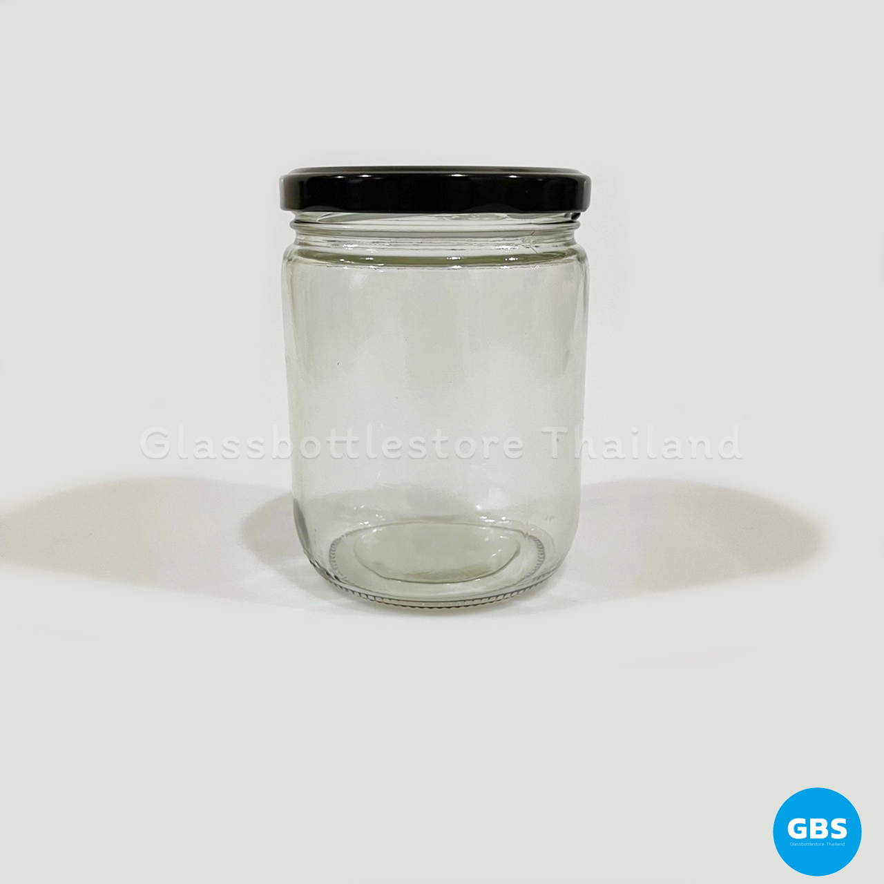 ขวดแก้ว แยม 500ml ฝาเกลียวล็อคสีดำ