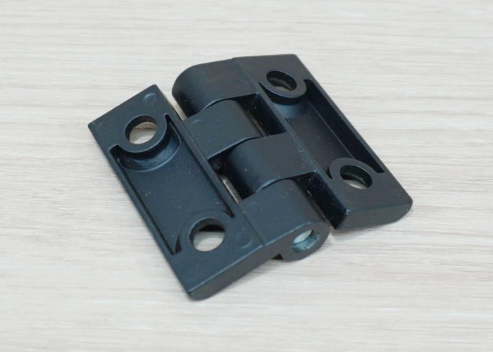 บานพับ Hinge 50x50 mm Zinc alloy ระยะรู 30x30 mm, รูยึด 6.5 mm (สีดำ)