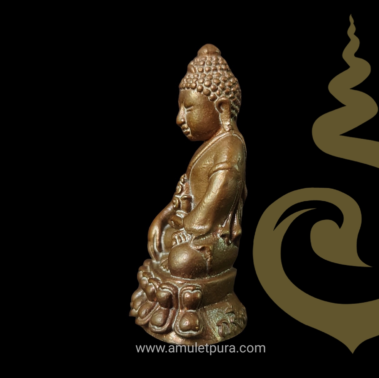 พระกริ่งพรหมบวร เนื้อทองผสมหล่อโบราณ รุ่นพรหมบวร ปี53 วัดบวรนิเวศวิหาร กรุงเทพฯ (ใต้ฐานตอกโค้ด หมายเลข 530)