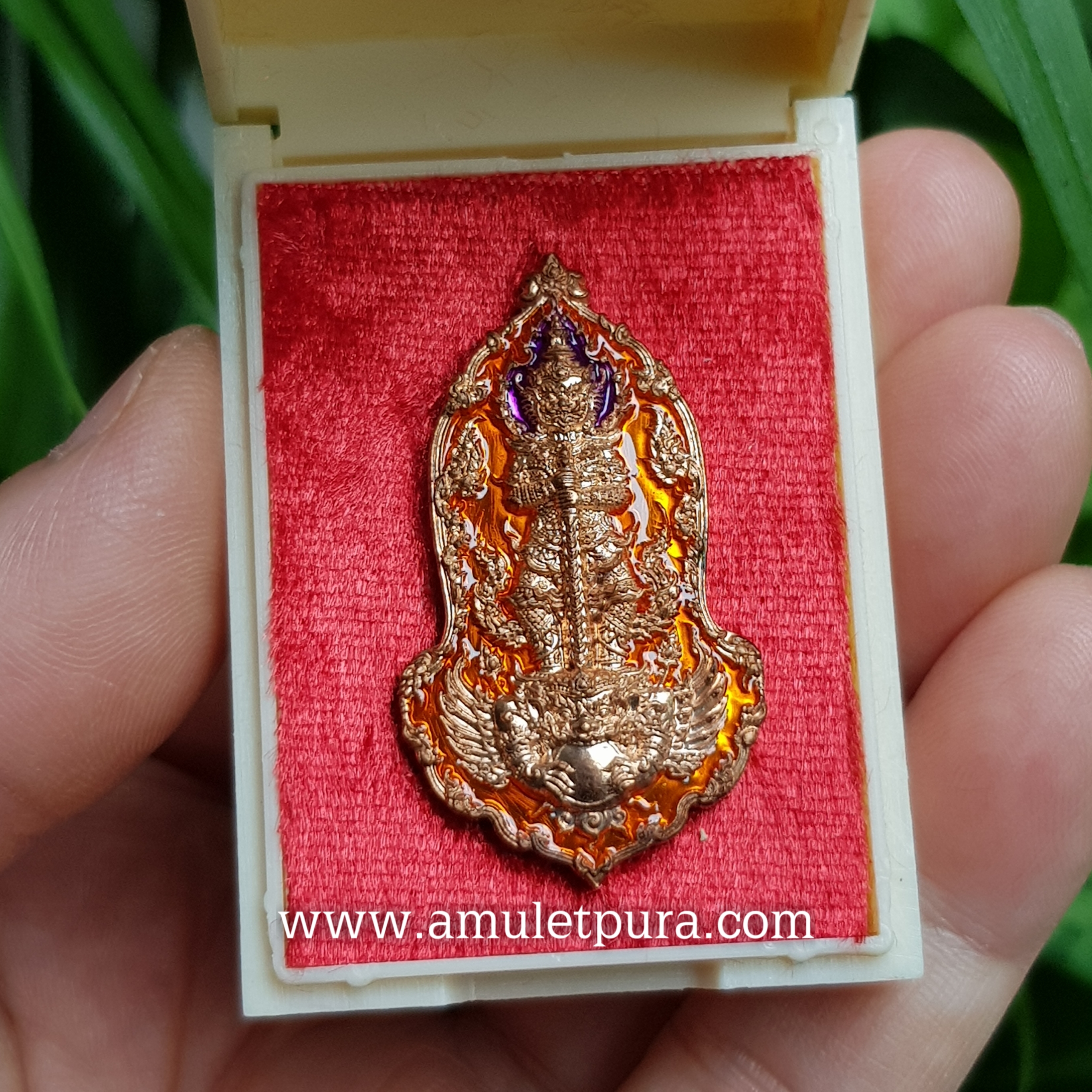 ท้าวเวสสุวรรณลาภ(ทองแดงลงยาสีส้ม)รุ่นยักษ์รวยทันใจ ปี63 วัดพระธาตุจอมหงส์ จ.เชียงราย(มีโค้ด หมายเลข86)