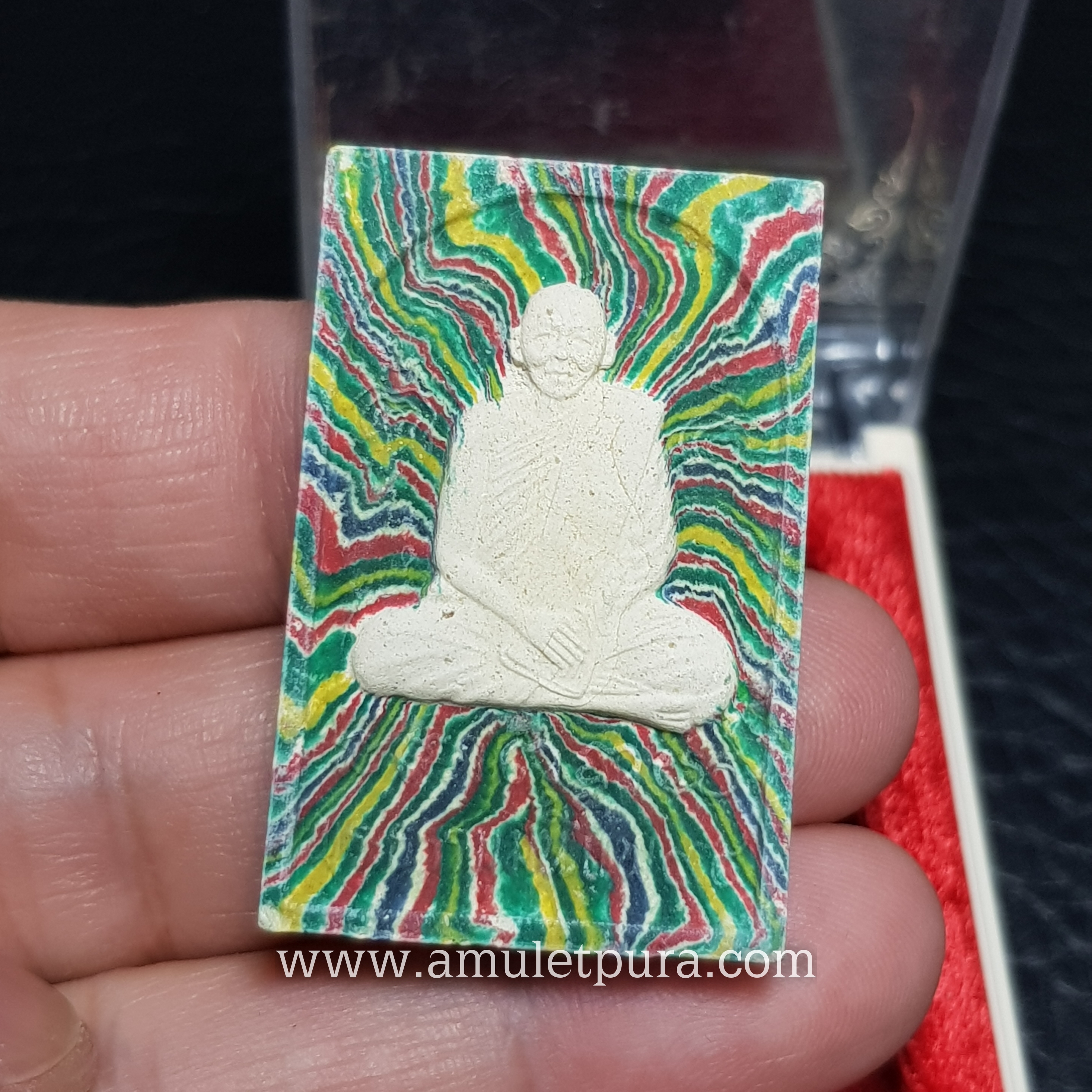 พระสมเด็จทรงครุฑ ลายพิเศษ (ลายสายรุ้ง ฝังตะกรุด 2 ดอก) รุ่นเมตตาบารมี แพ94 ปี40 หลวงพ่อแพ วัดพิกุลทอง จ.สิงห์บุรี