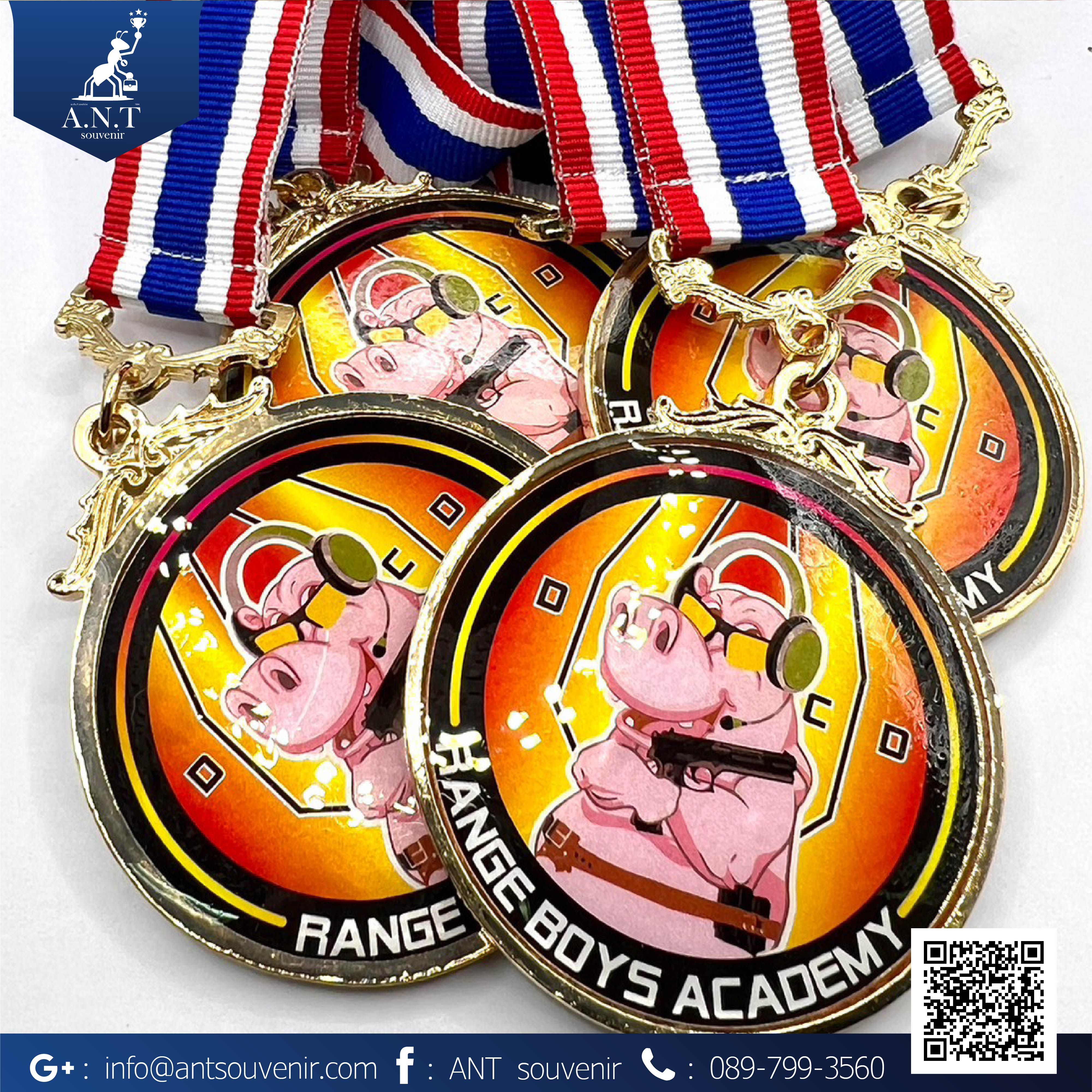 เหรียญสำเร็จรูป ติดสติ๊กเกอร์ เคลือบใส ชุปสีทอง