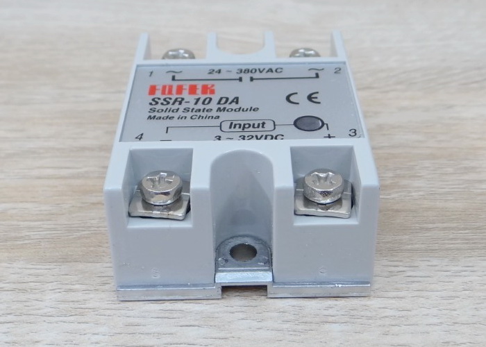 Solid State Relay, SSR-10DA, input 3-32VDC output 24-380VAC, 10A