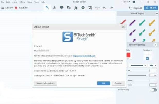 Techsmith Snagit 2020 อัพเดต patch ในรุ่นได้ ใช้ได้ถาวร