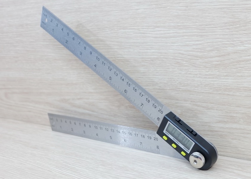 Syntek, Digital Angle Ruler Accuracy ±0.02° Protractor Goniometer 0-200mm Stainless Steel