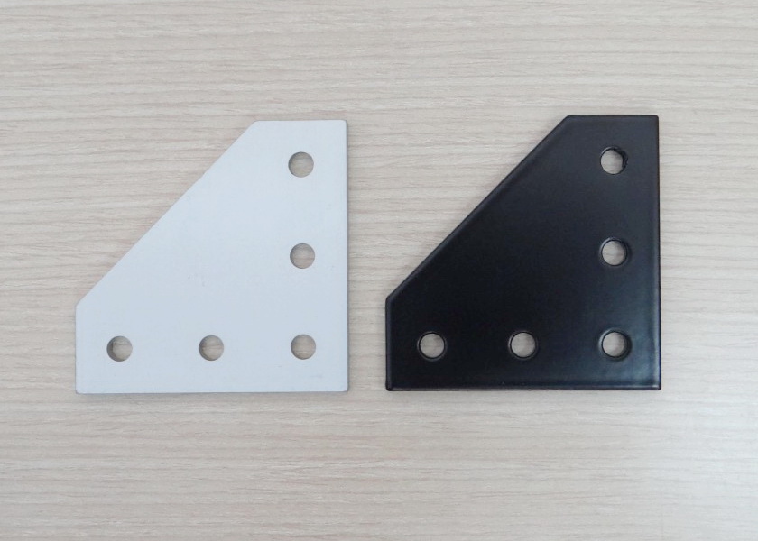 White L-90 degree joint plate 5-Hole สำหรับ Series 20 Alu Profile