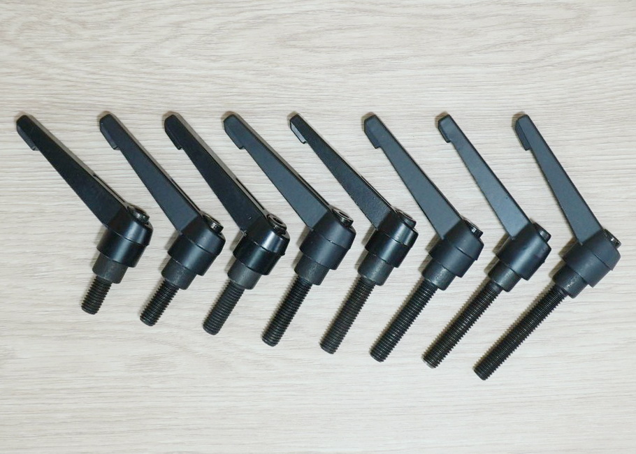 M8 x 20mm Metal Knob Adjustable Handle Lever Grip Black