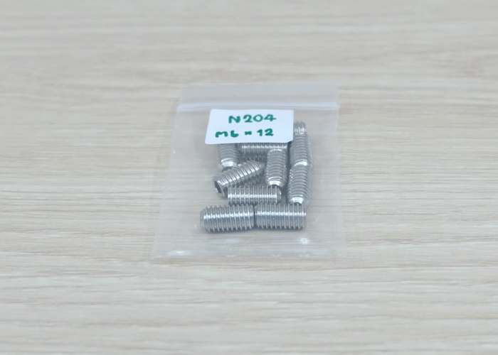 M6x12 สกรูตัวหนอน DIN916 Stainless steel 304 (แพ็ค20ตัว)