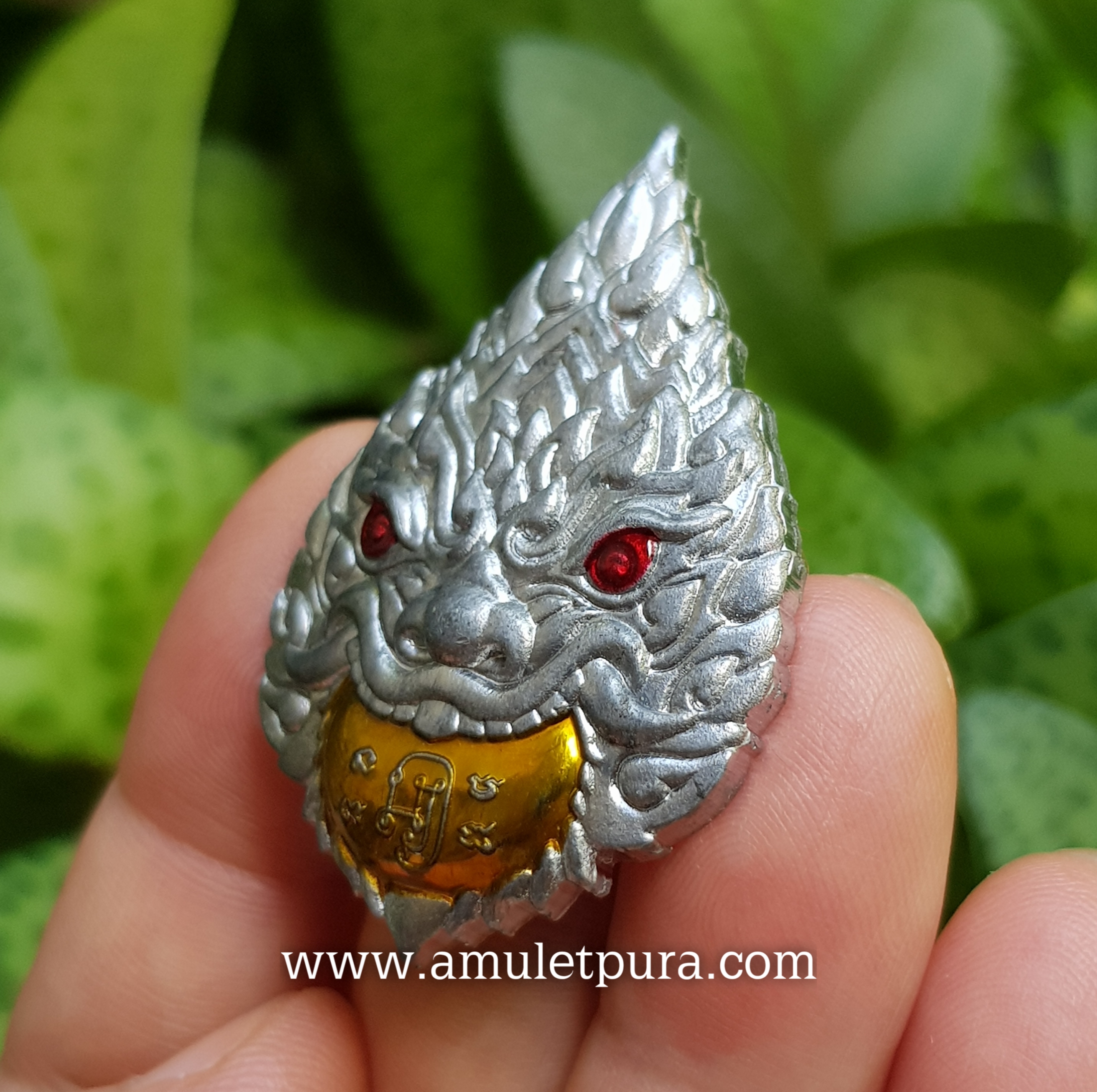 พระราหู รุ่นรวยทรัพย์(เนื้อตะกั่วอวน ลงยาพระจันทร์)ปี60 หลวงพ่อรักษ์ วัดสุทธาวาสวิปัสนา จ.พระนครศรีอยุธยา(มีโค้ด หมายเลข108)