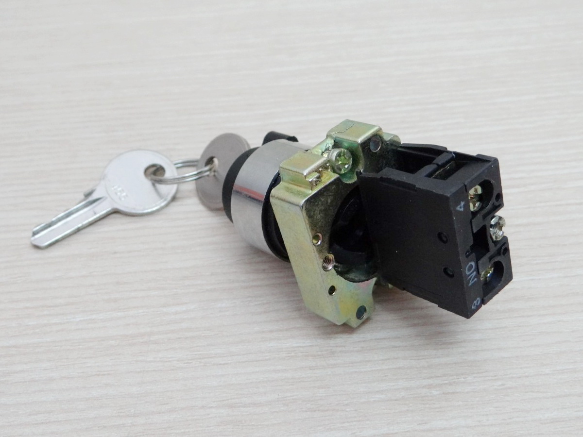 XB2-BG21 Selector Rotary + Key 2 Position Push Button Switch 10A 1NO 22mm (Self-locking)
