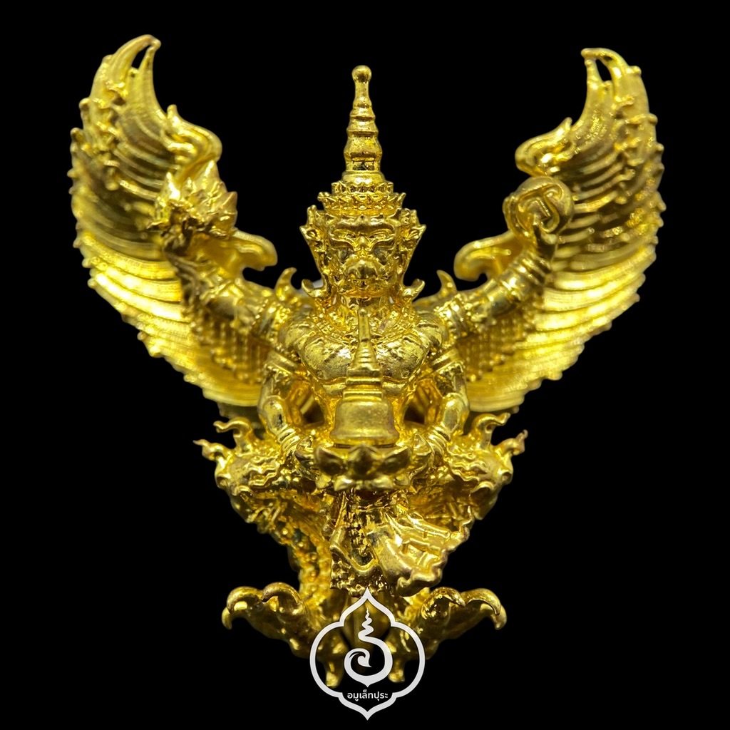 พญาครุฑ (เนื้อทองระฆังศรัทธา) รุ่นเสาร์5 เงินไหลมา ปี63 วัดพระมหาธาตุวรมหาวิหาร จ.นครศรีธรรมราช (มีโค้ด)