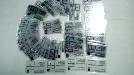 บัตรตัวอย่าง บัตรใส บัตรใสปั๊มฟอยล์ บัตรใสสปอตจุด