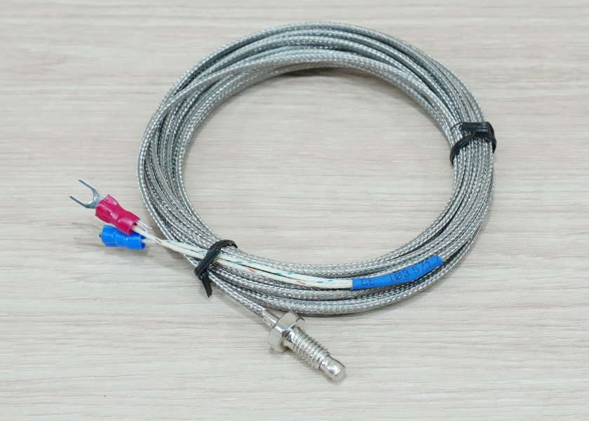 4M Cable หัวเกลียว M6x1.0 K Type Thermocouple 0-400C Sensor Probe