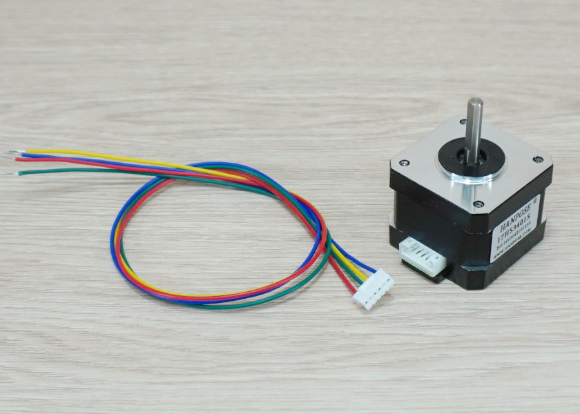 HANPOSE - Stepper Motor (Nema17) แรงบิด 28 N.cm 1.3A (17HS3401S) Black End
