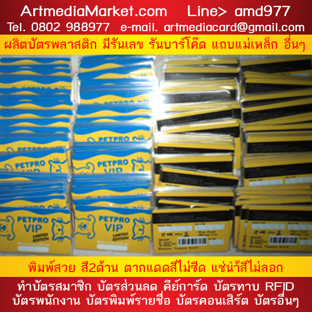 ตัวอย่างบัตร Pvc Card Plastic Card